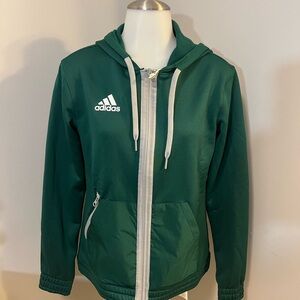 Adidas Green Hoodie with White Accents
